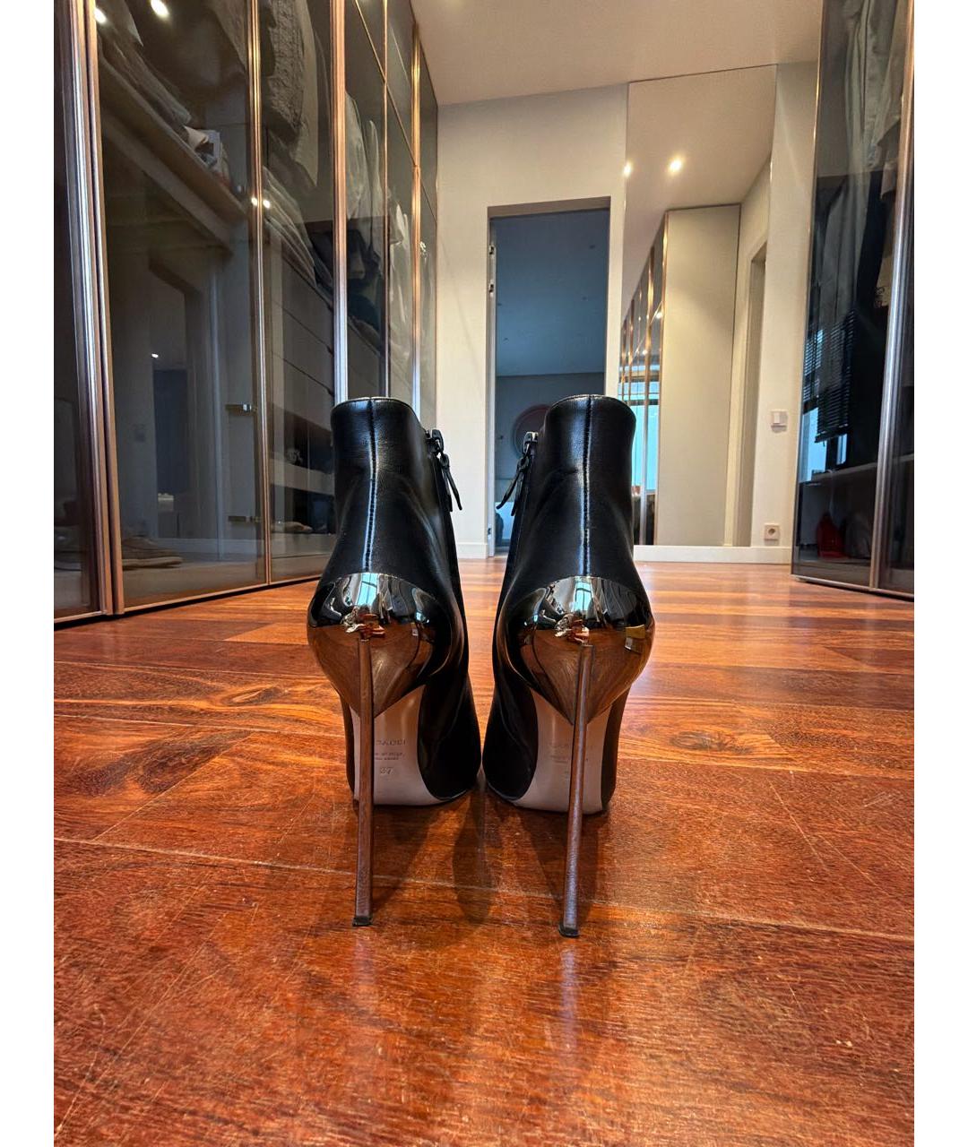 CASADEI Черные кожаные ботильоны, фото 5