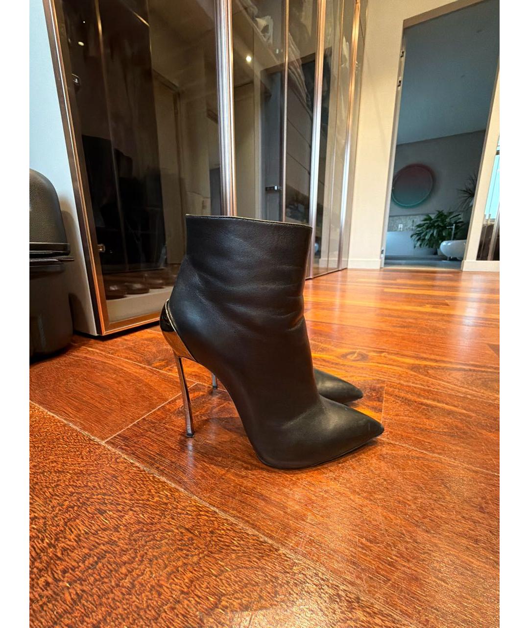 CASADEI Черные кожаные ботильоны, фото 2