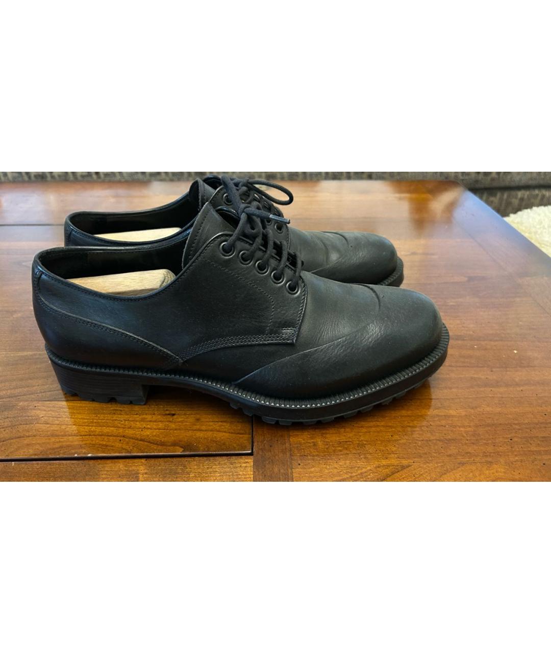 PRADA Черные кожаные туфли, фото 2