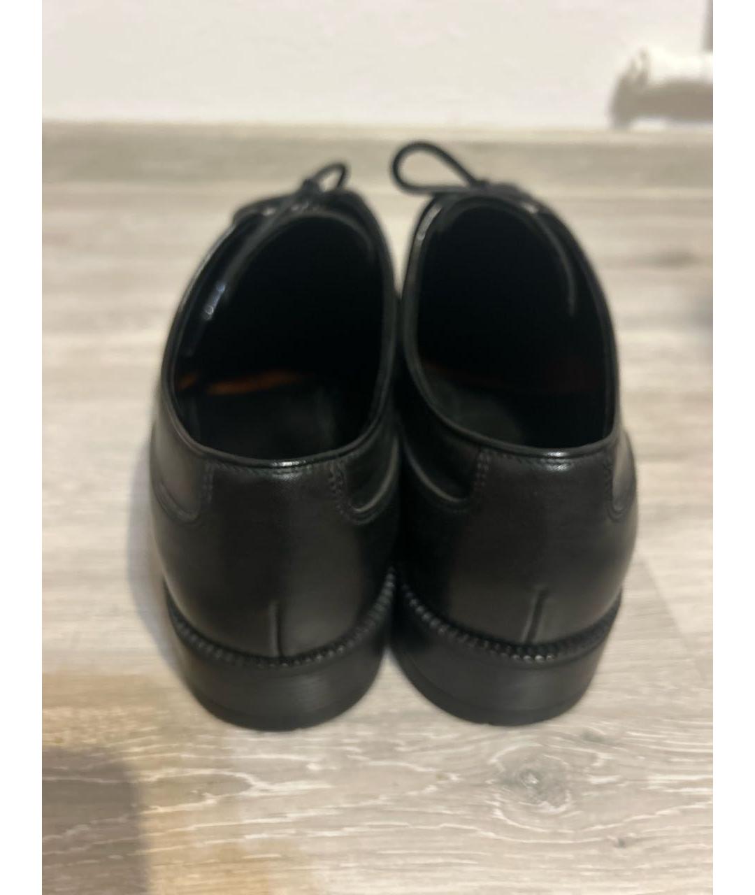 PRADA Черные кожаные туфли, фото 4