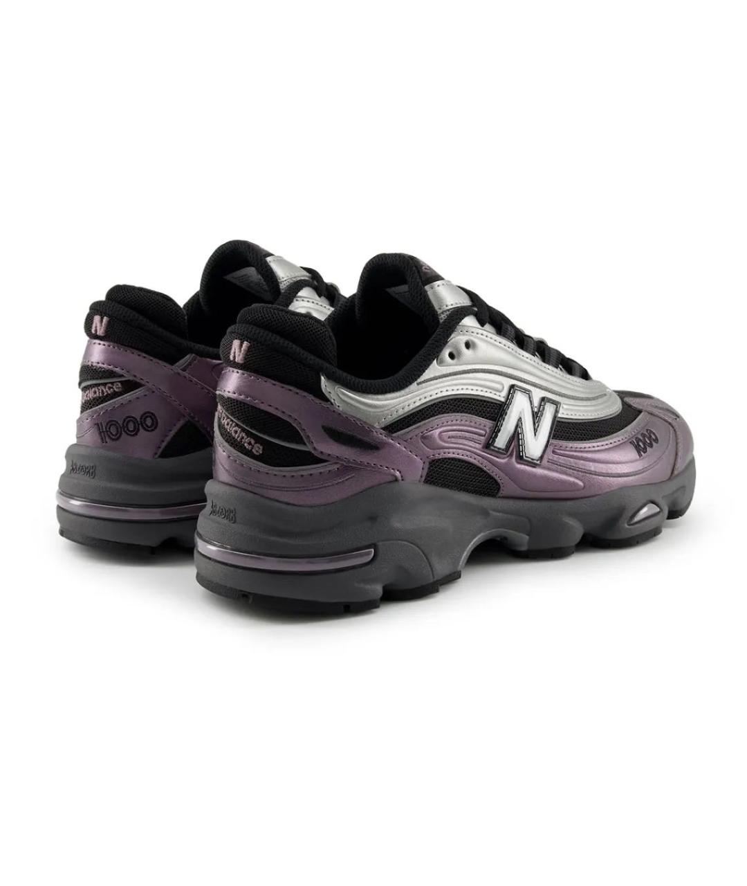 NEW BALANCE Фиолетовые кожаные низкие кроссовки / кеды, фото 3