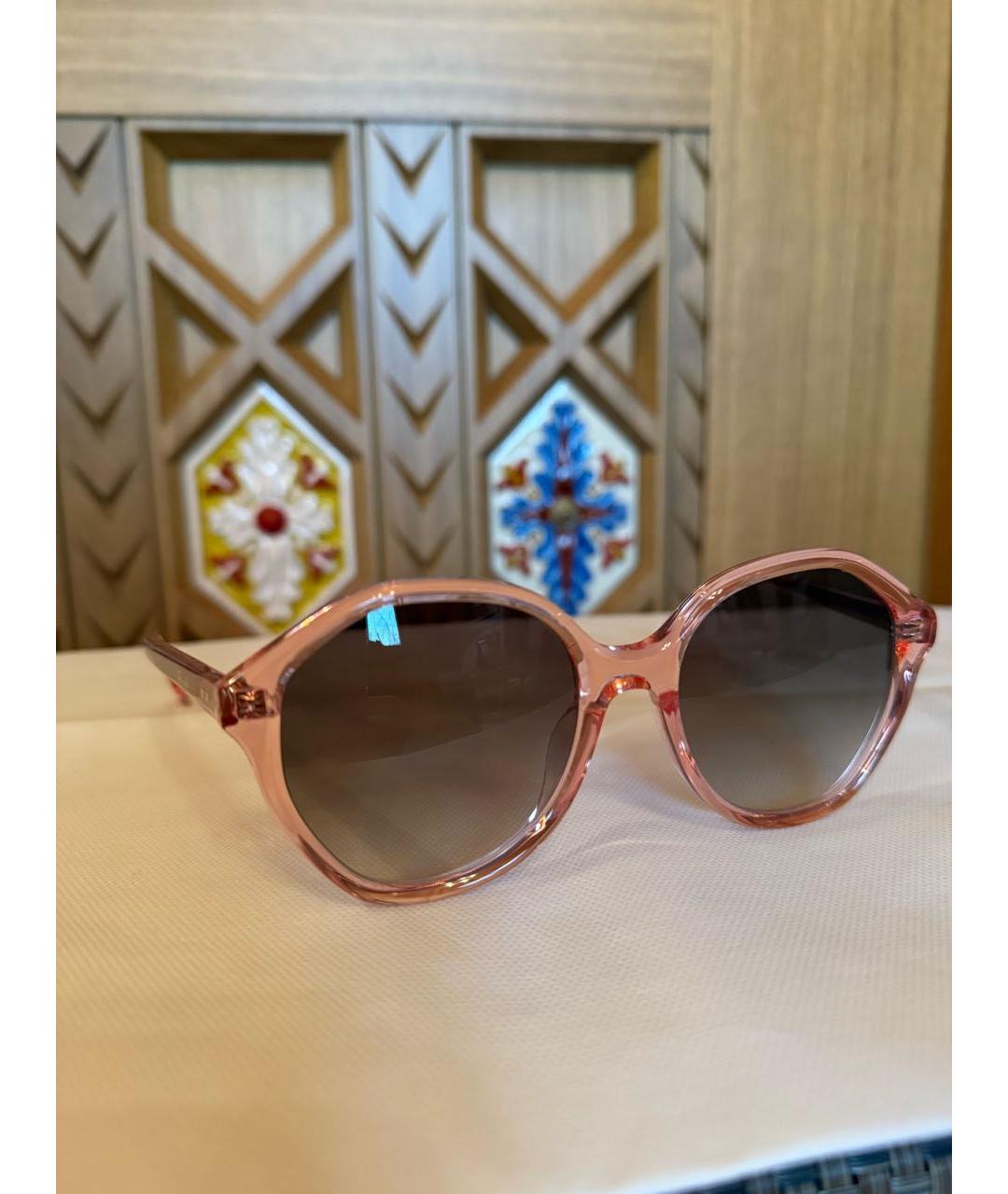 CELINE Розовые пластиковые солнцезащитные очки, фото 7