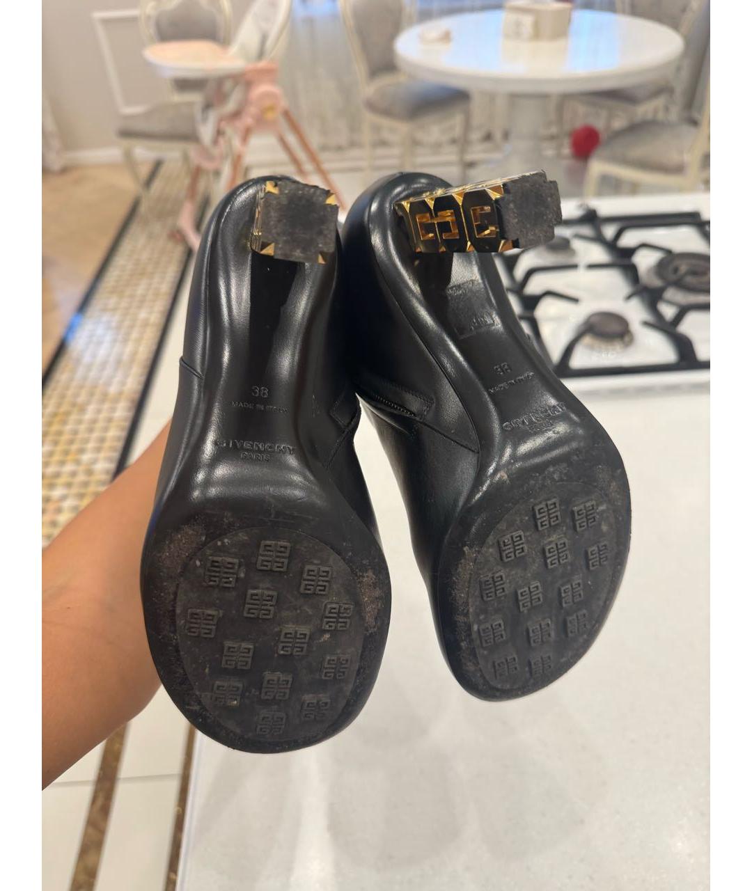 GIVENCHY Черные кожаные ботильоны, фото 6