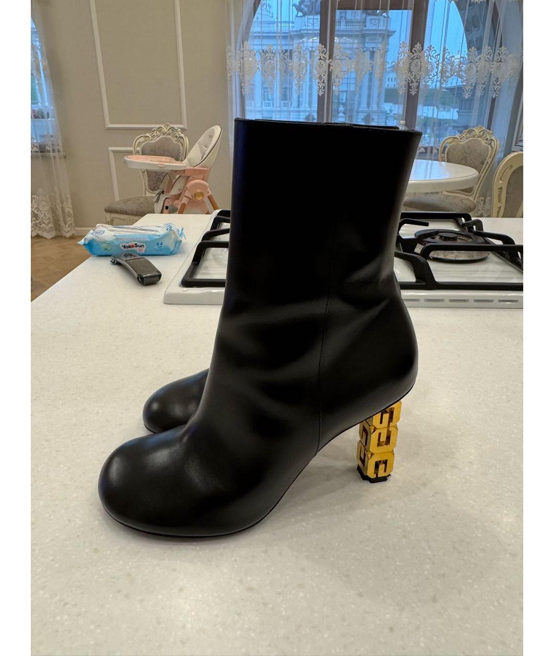 GIVENCHY Черные кожаные ботильоны, фото 4