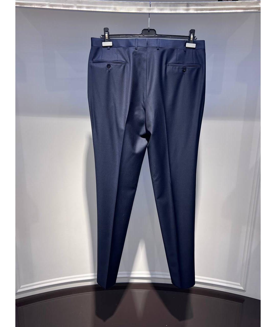 ZZEGNA Черные шерстяные классические брюки, фото 2