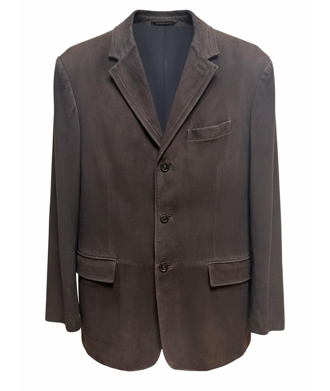 ZZEGNA Коричневый замшевый тренч / плащ, фото 1