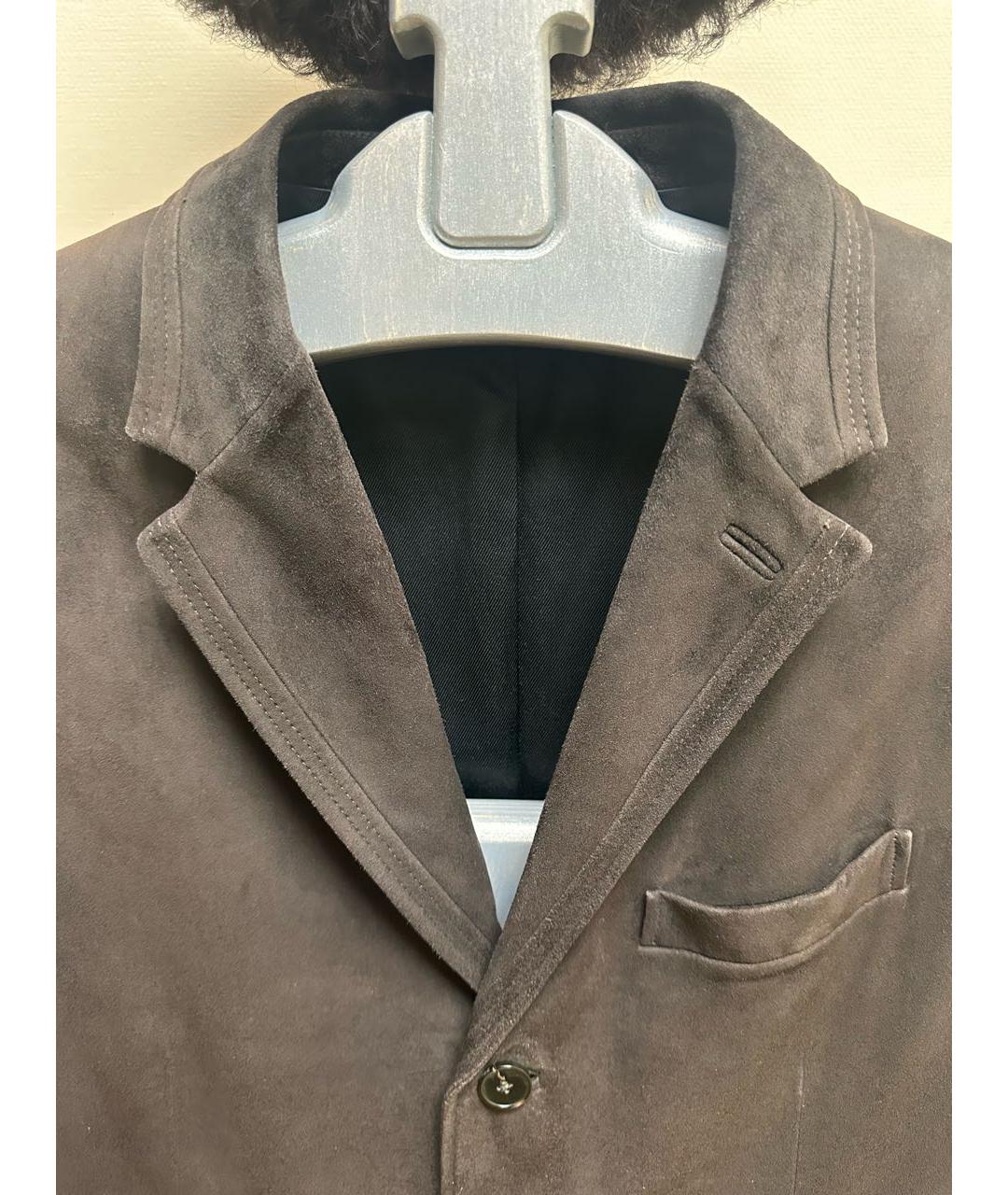 ZZEGNA Коричневый замшевый тренч / плащ, фото 3
