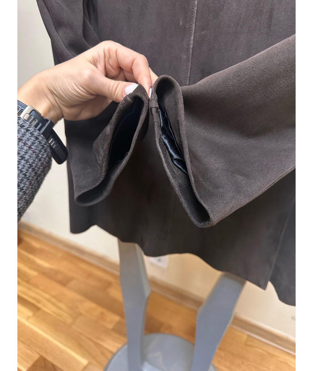 ZZEGNA Коричневый замшевый тренч / плащ, фото 7