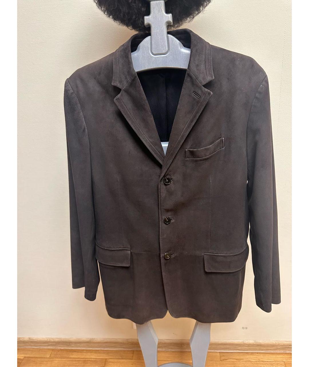 ZZEGNA Коричневый замшевый тренч / плащ, фото 9