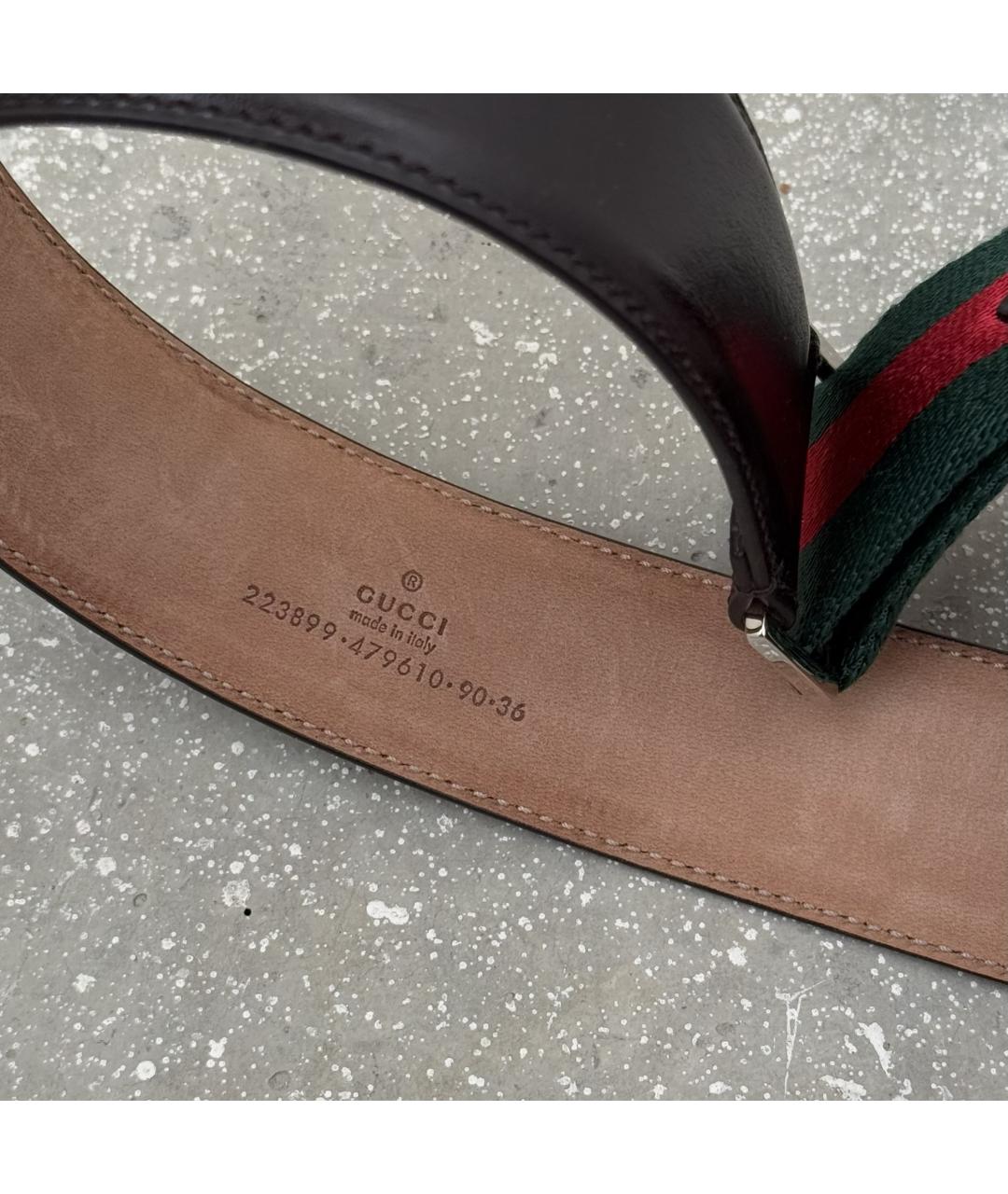 GUCCI Коричневый кожаный ремень, фото 6