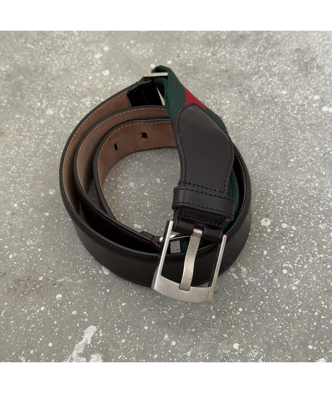 GUCCI Коричневый кожаный ремень, фото 4