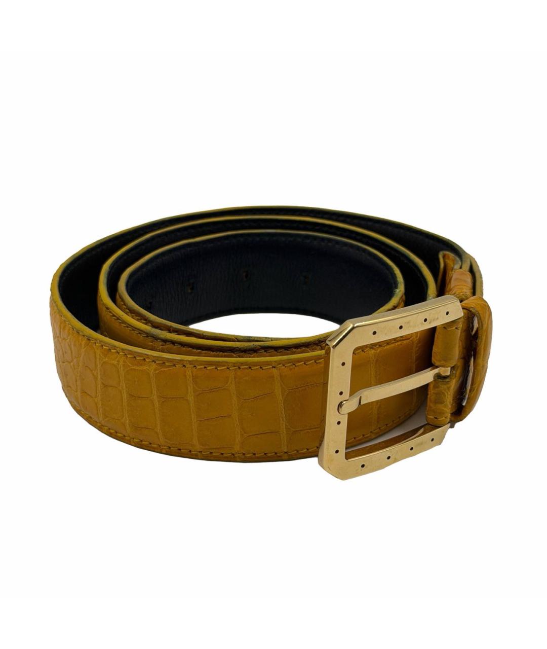 STEFANO RICCI Коричневый кожаный ремень, фото 2