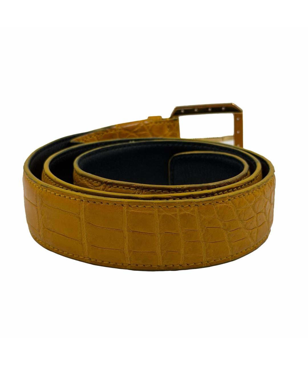 STEFANO RICCI Коричневый кожаный ремень, фото 3