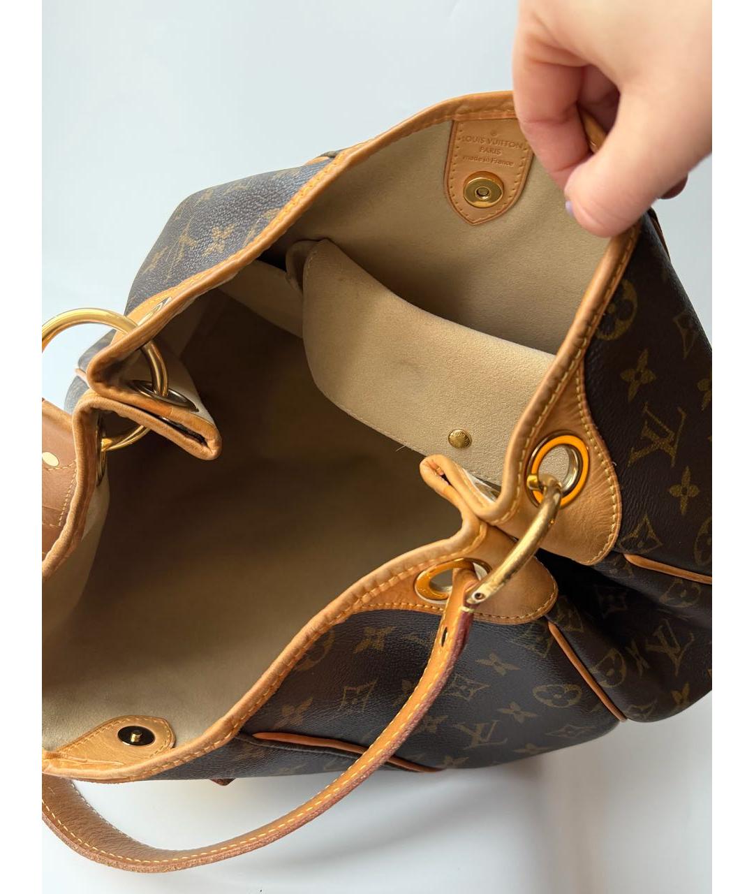 LOUIS VUITTON Коричневая сумка через плечо из искусственной кожи, фото 5