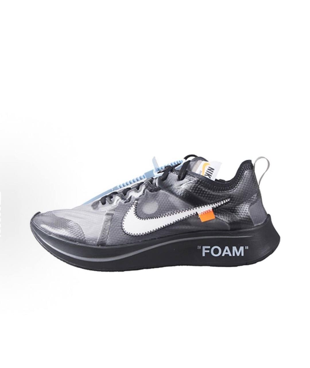 NIKE X OFF-WHITE Серые низкие кроссовки / кеды, фото 2