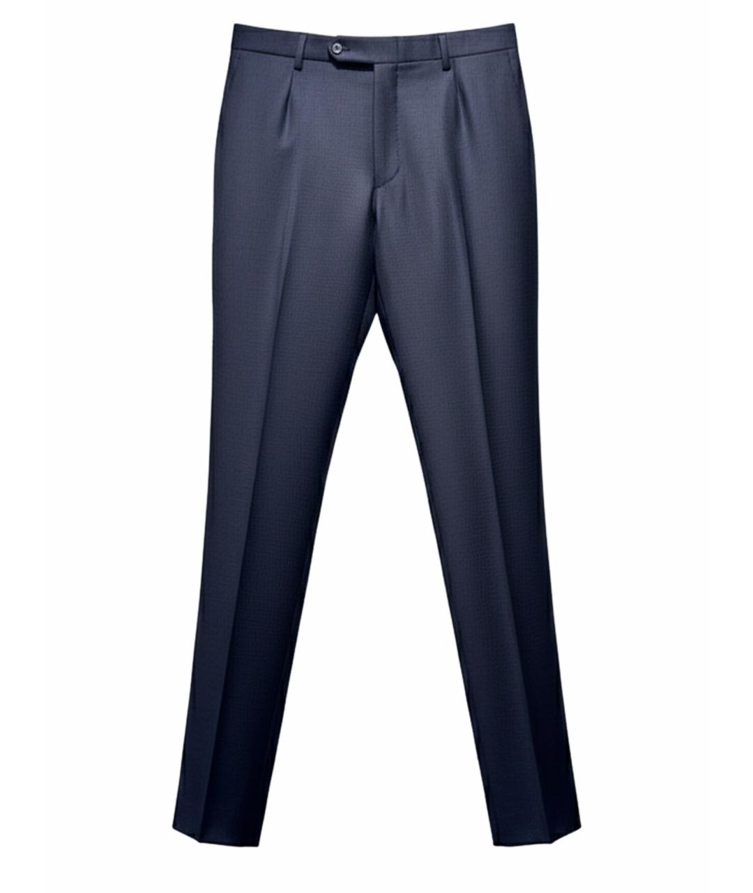 ZZEGNA Черные шерстяные классические брюки, фото 1