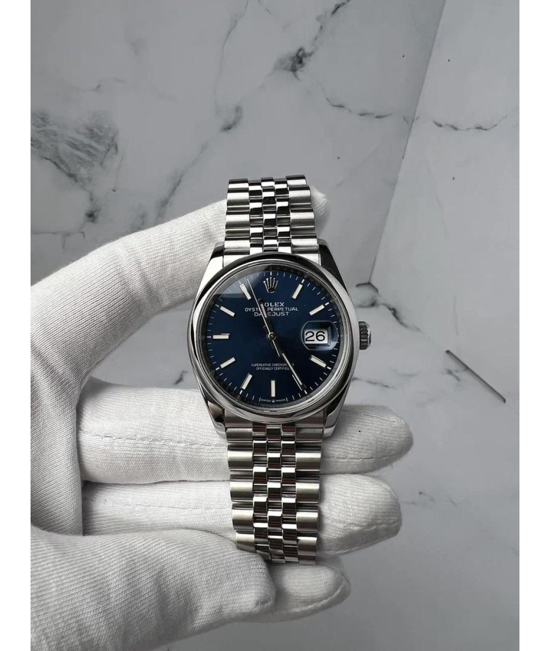 ROLEX Синие металлические часы, фото 2