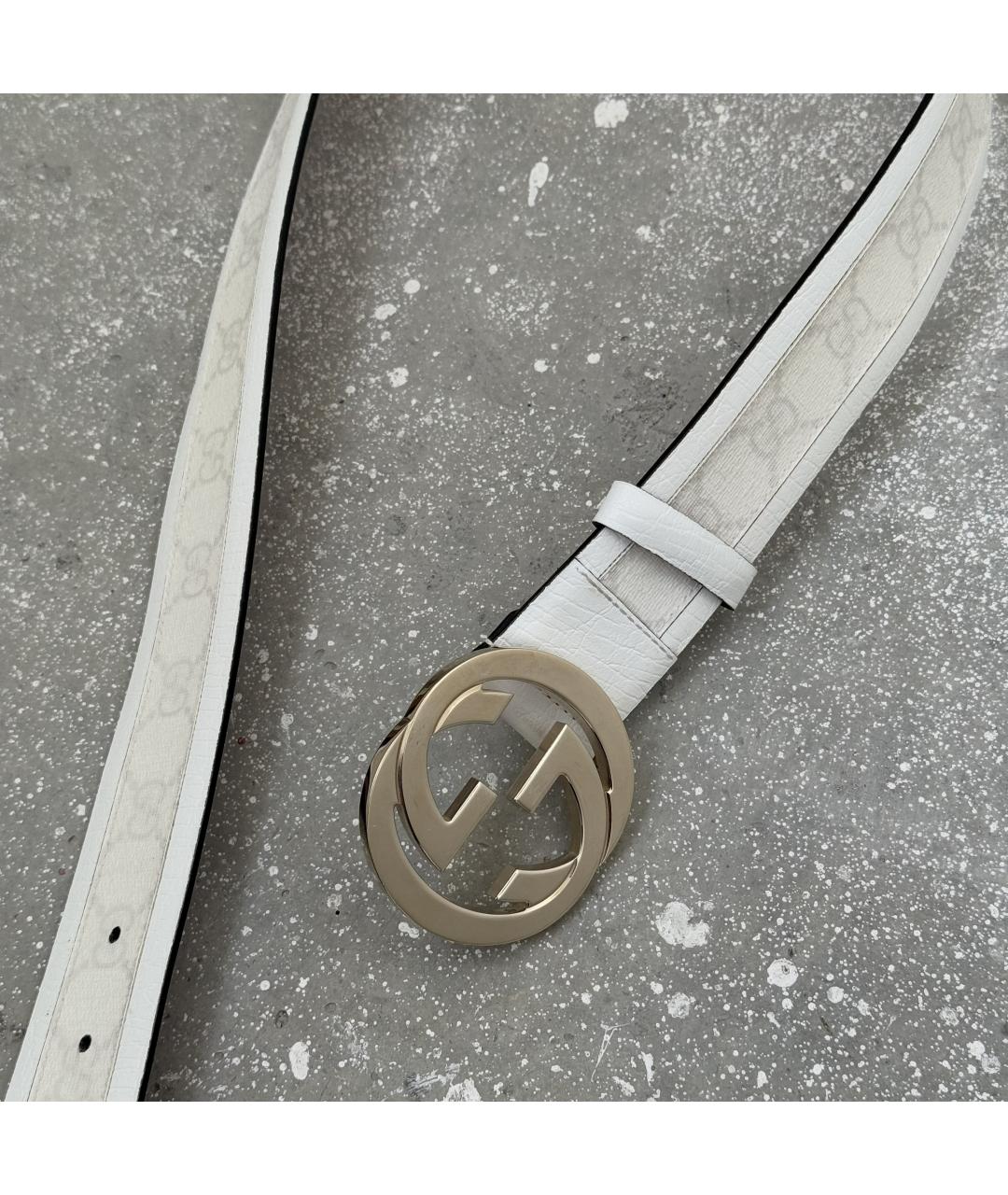 GUCCI Белый кожаный ремень, фото 6