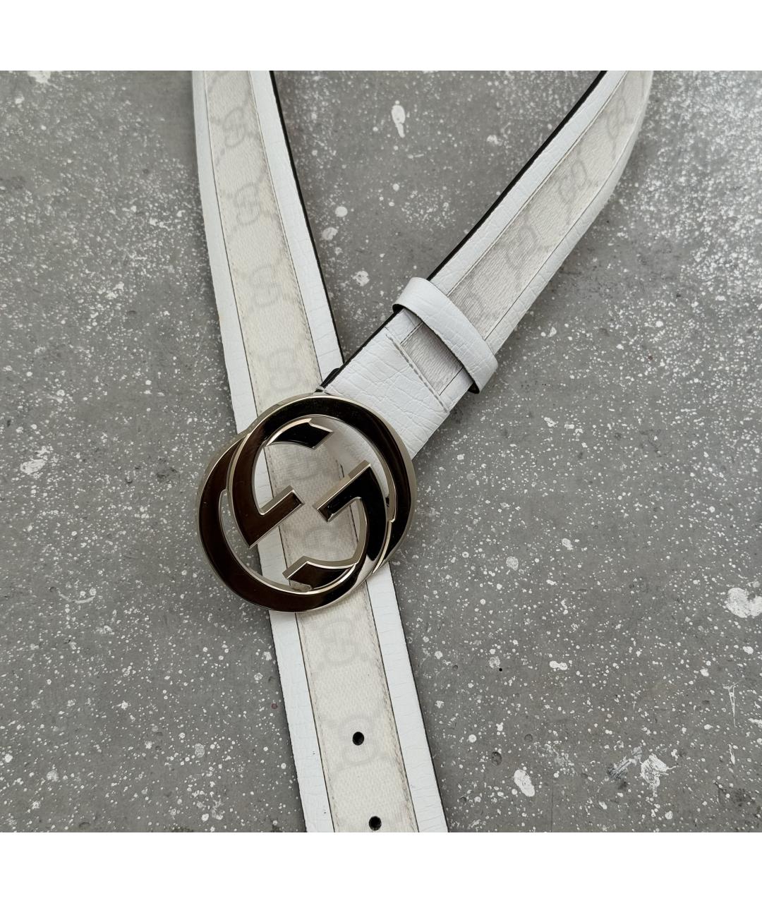 GUCCI Белый кожаный ремень, фото 7