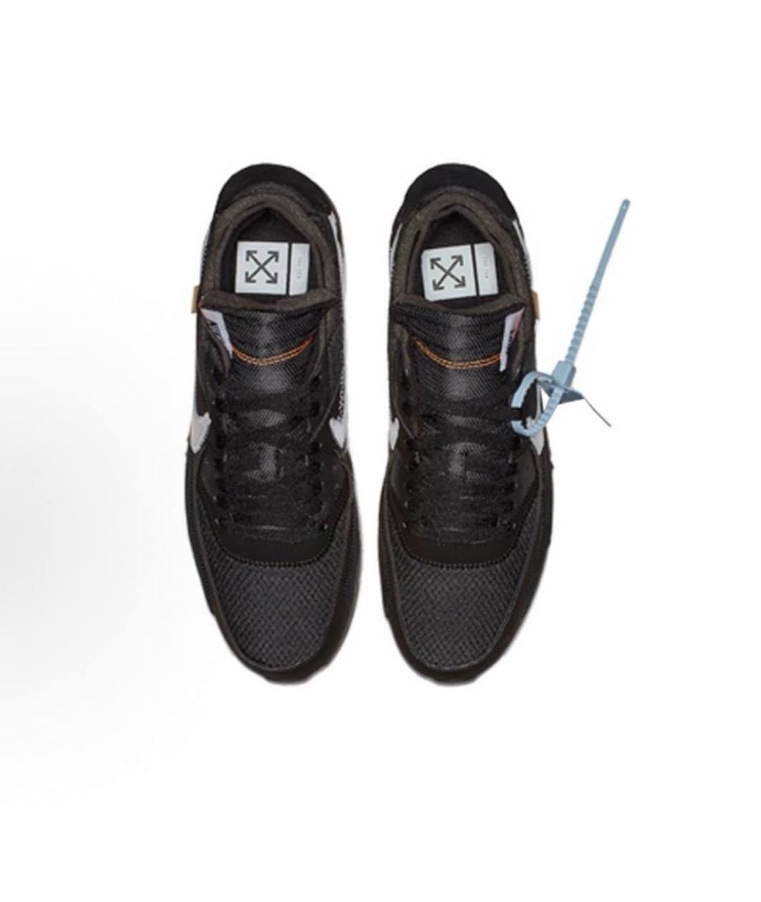 NIKE X OFF-WHITE Черные текстильные низкие кроссовки / кеды, фото 4