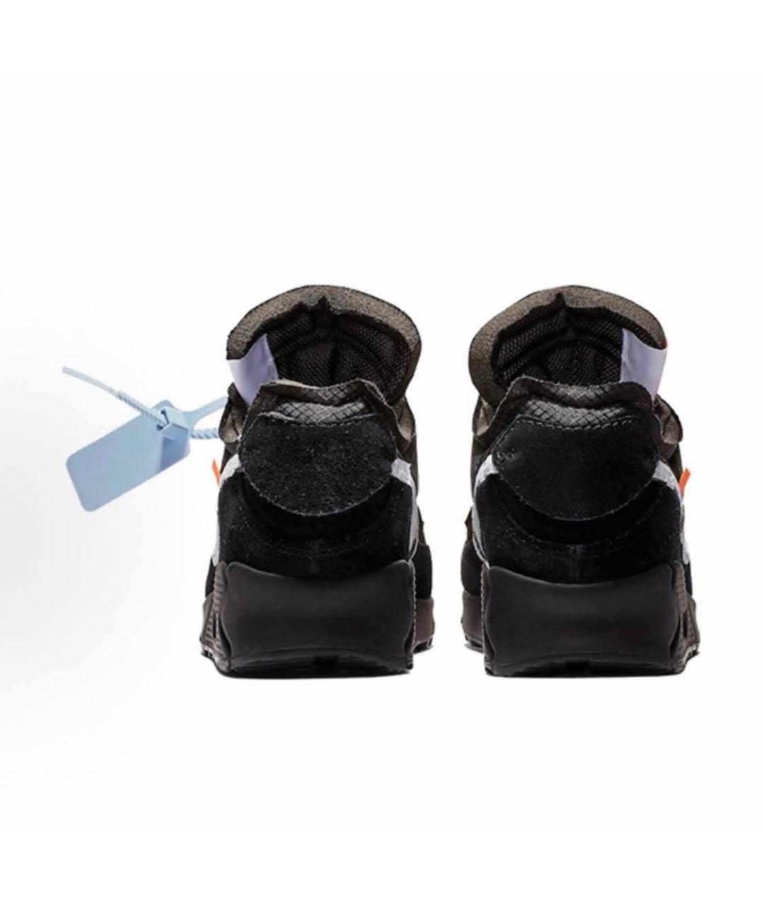 NIKE X OFF-WHITE Черные текстильные низкие кроссовки / кеды, фото 5