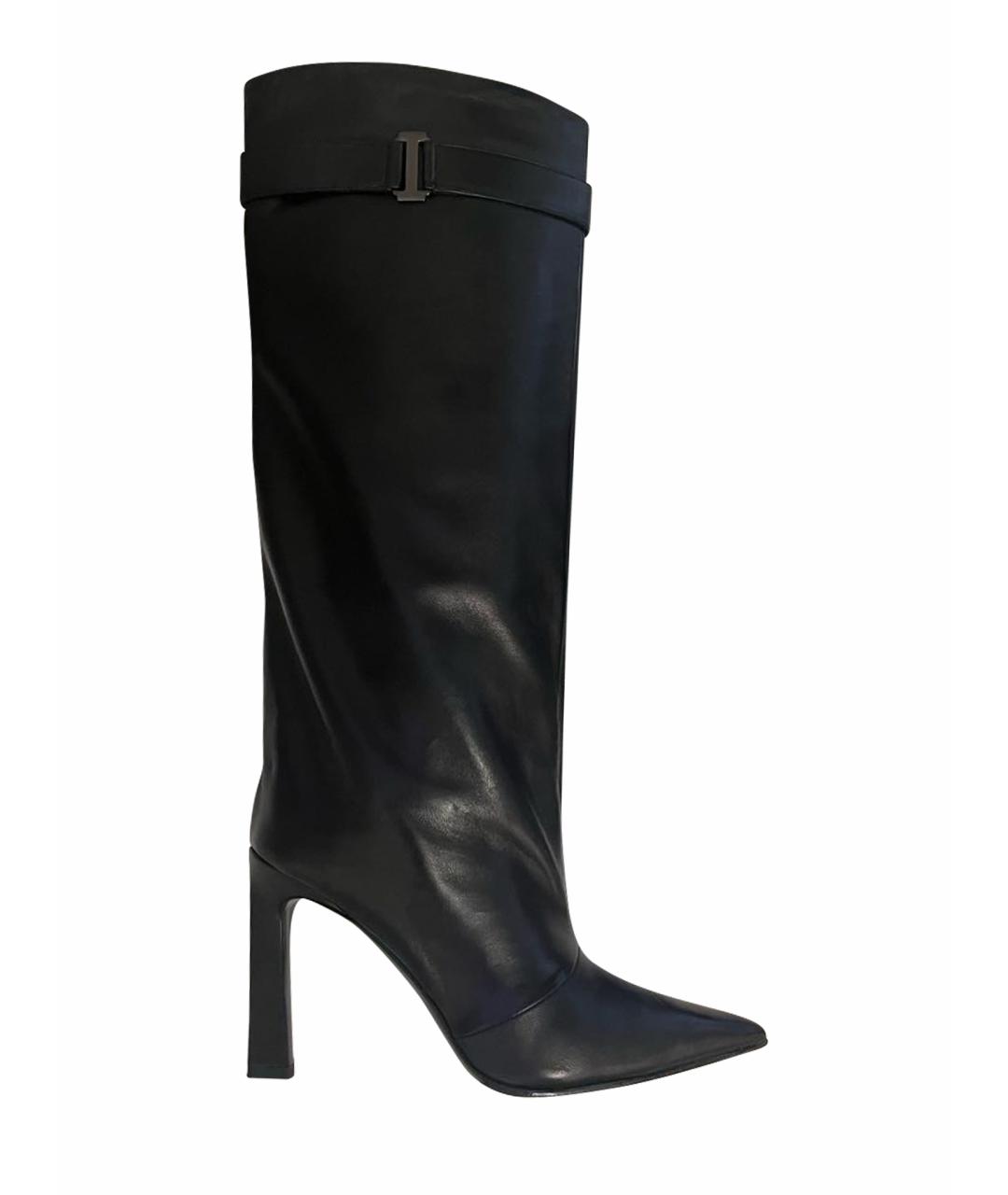 ICEBERG Черные кожаные сапоги, фото 1