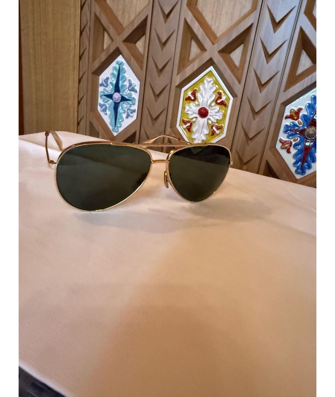 CELINE Коричневые металлические солнцезащитные очки, фото 3