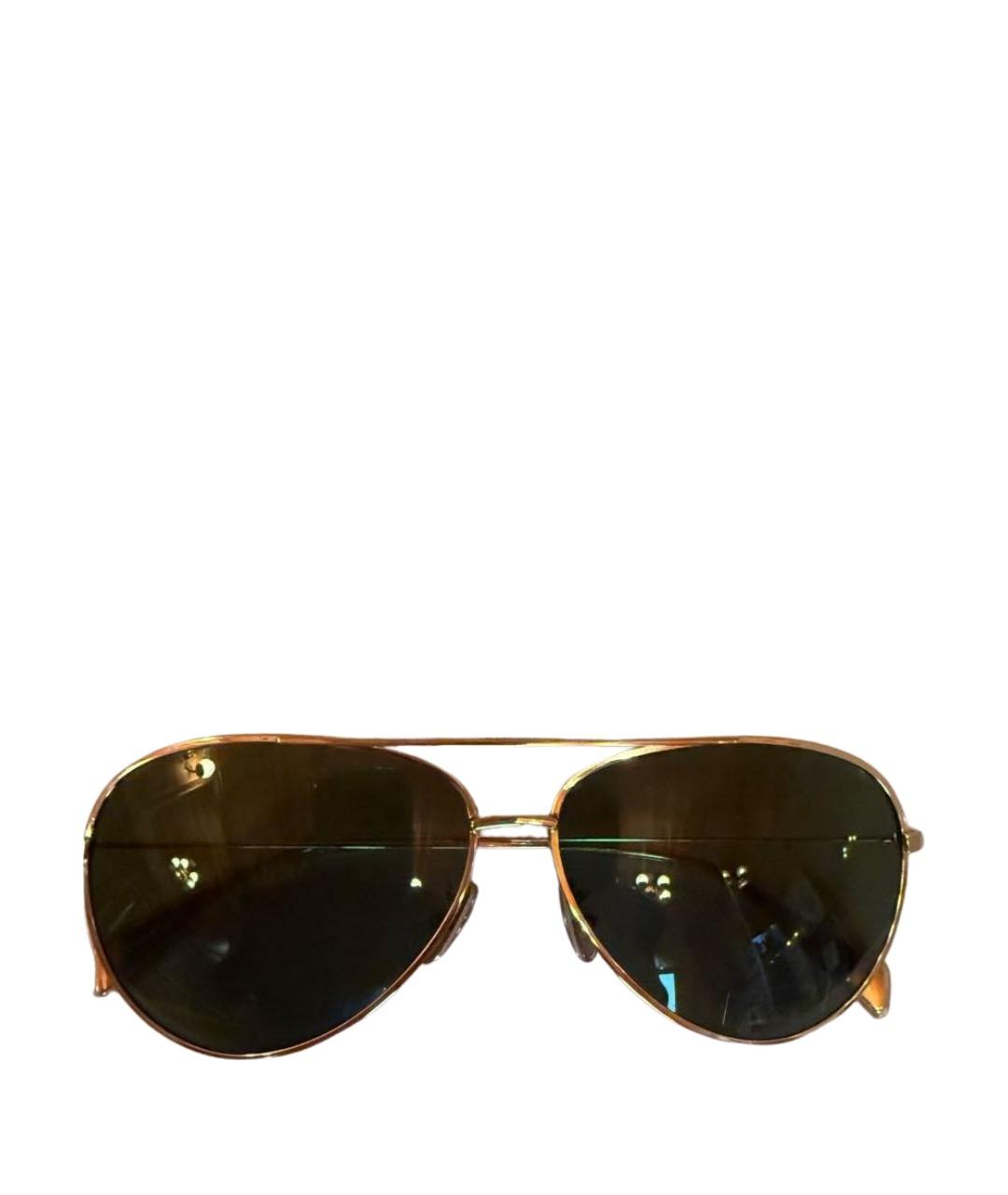 CELINE Коричневые металлические солнцезащитные очки, фото 1