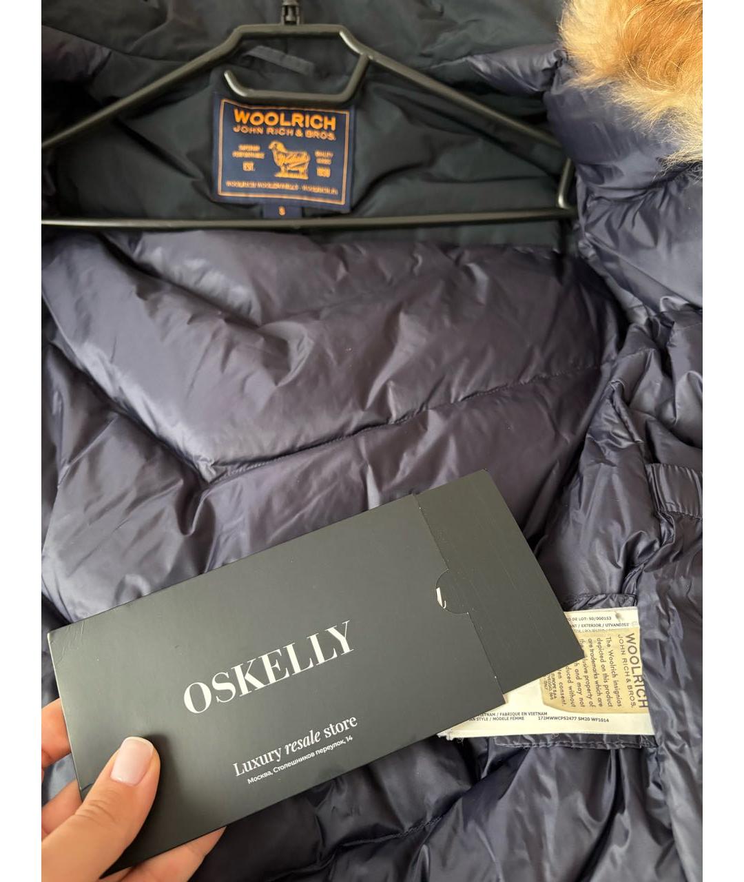 WOOLRICH Темно-синяя полиэстеровая парка, фото 5