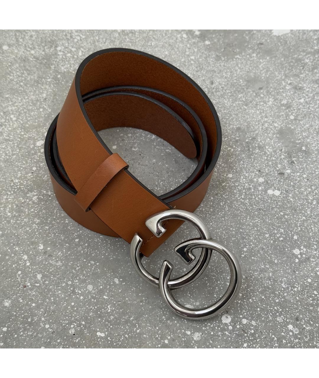 GUCCI Коричневый кожаный ремень, фото 5