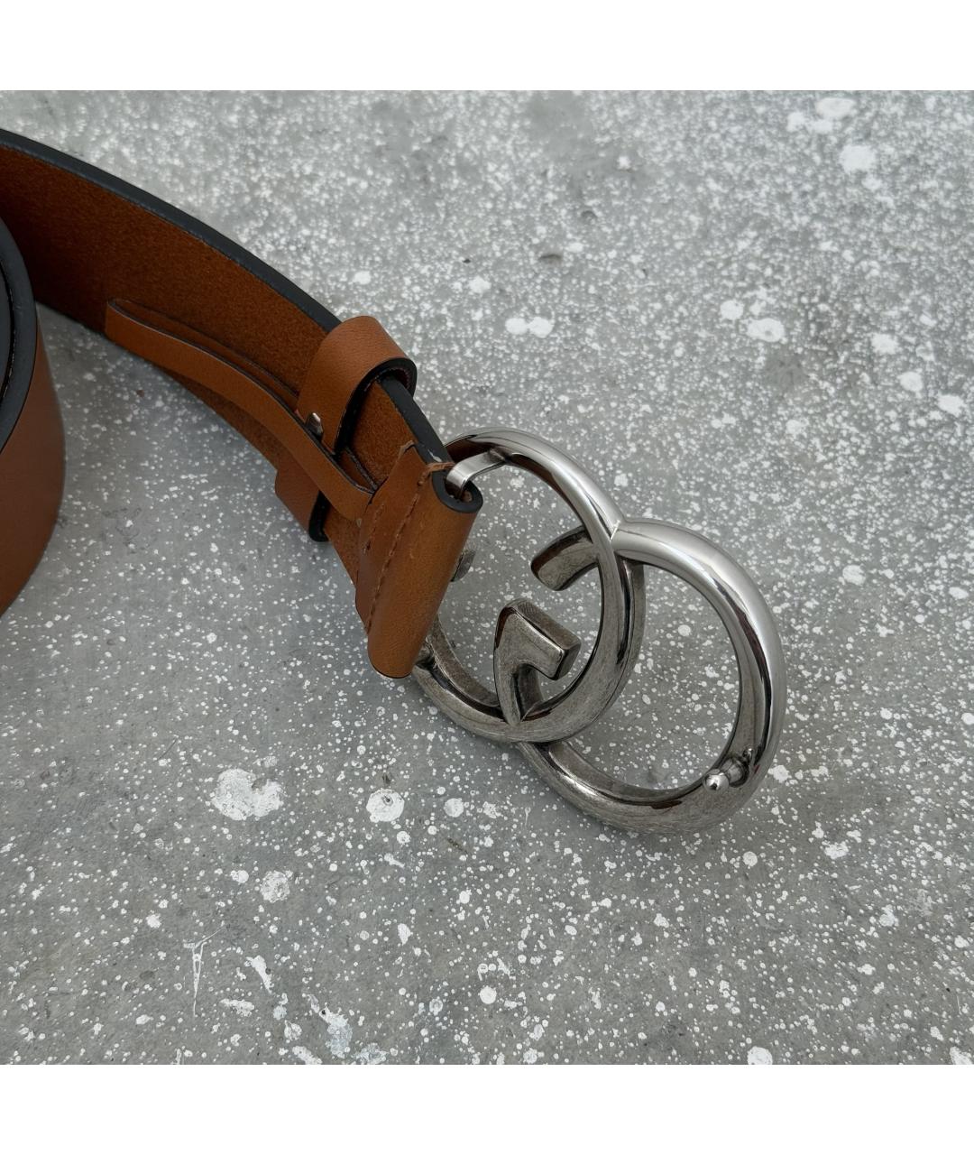 GUCCI Коричневый кожаный ремень, фото 3