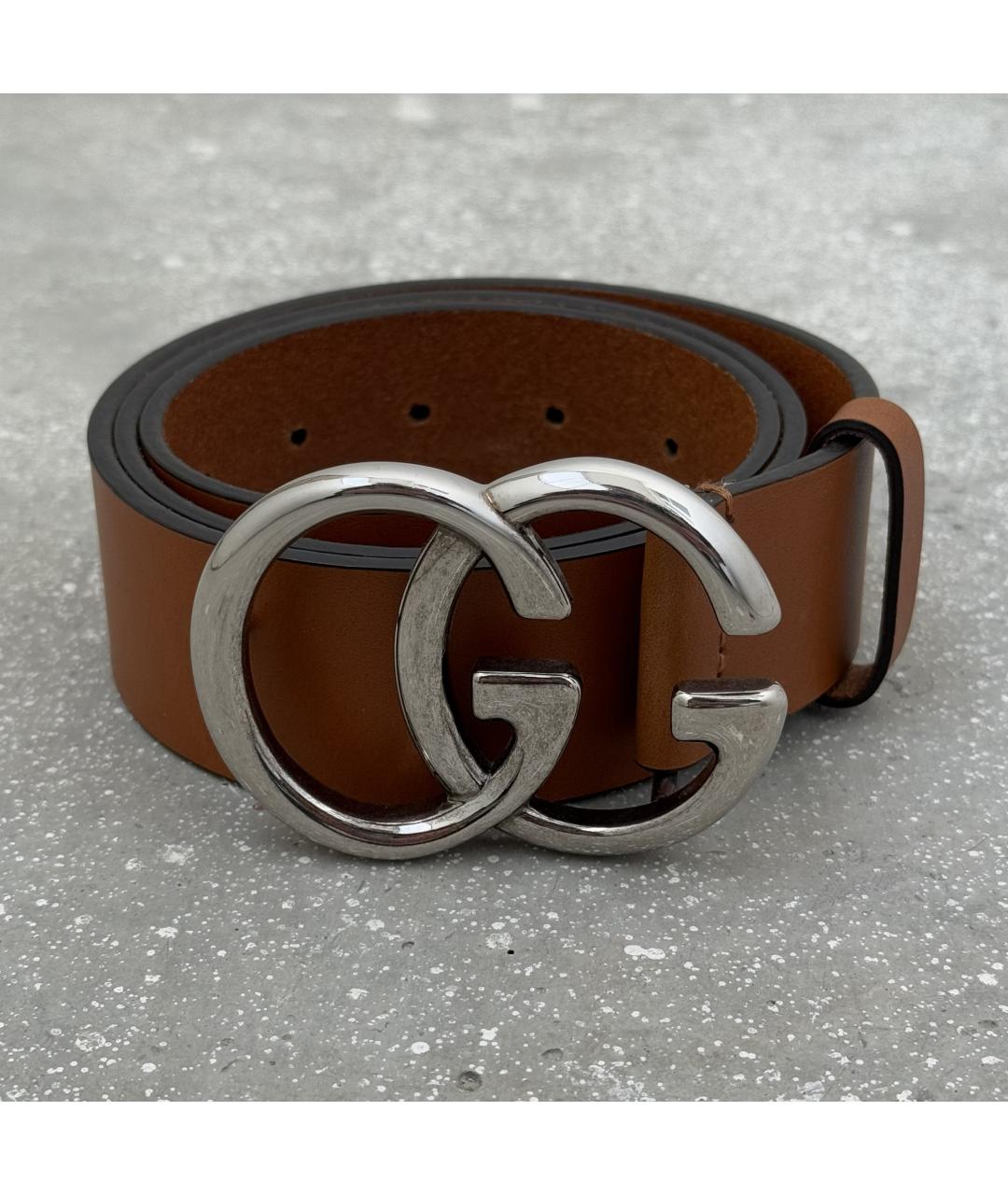 GUCCI Коричневый кожаный ремень, фото 6