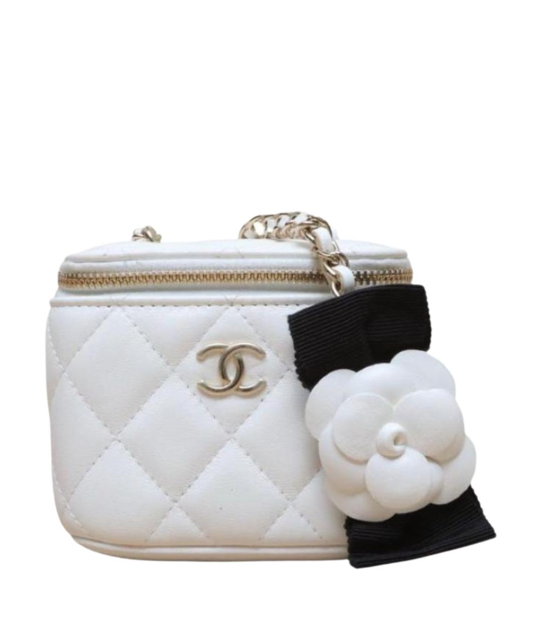 CHANEL Белая кожаная сумка через плечо, фото 1