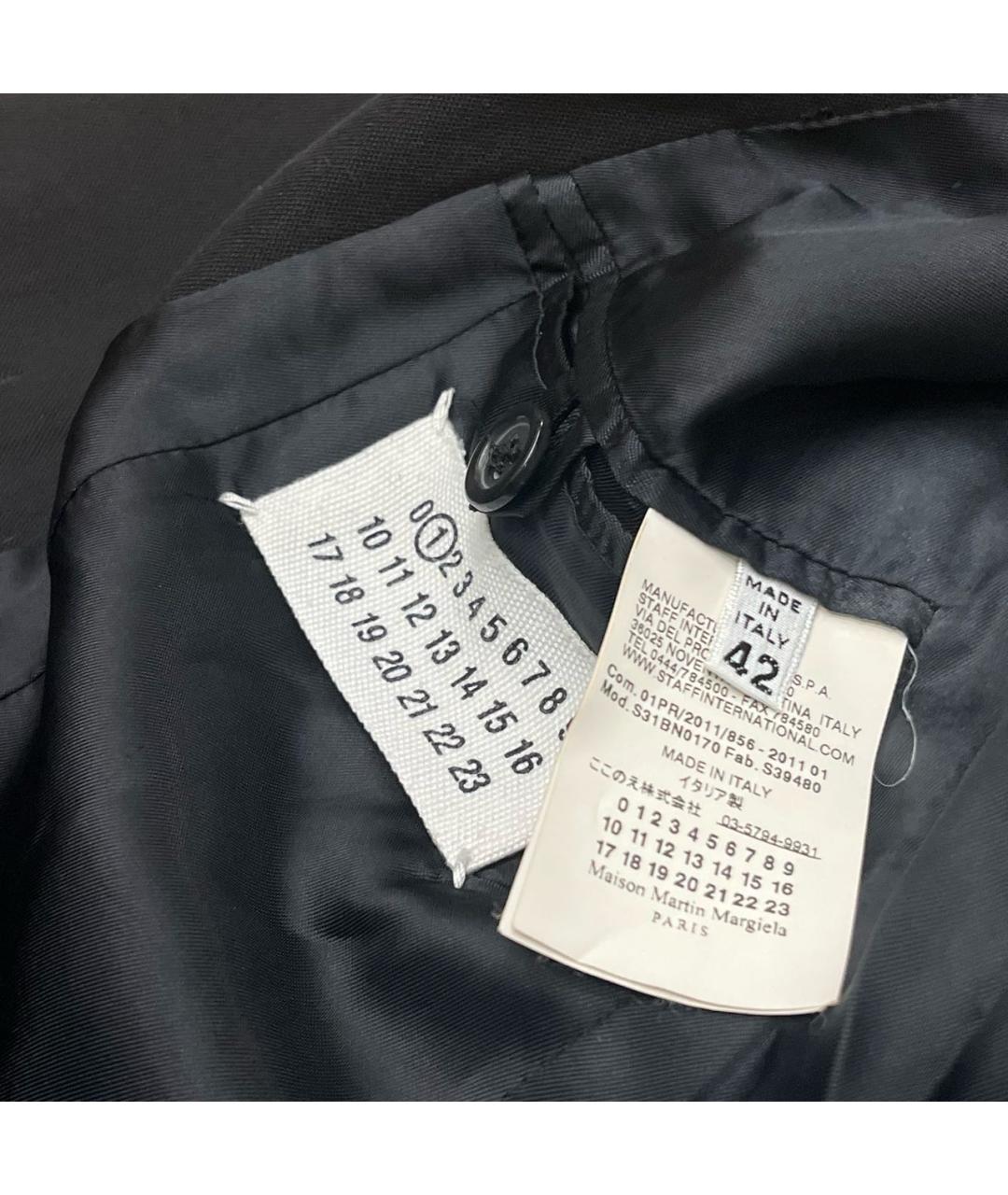 MAISON MARGIELA Черный вискозный жакет/пиджак, фото 3