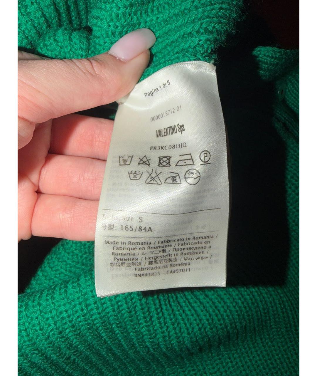 RED VALENTINO Зеленый шерстяной джемпер / свитер, фото 6