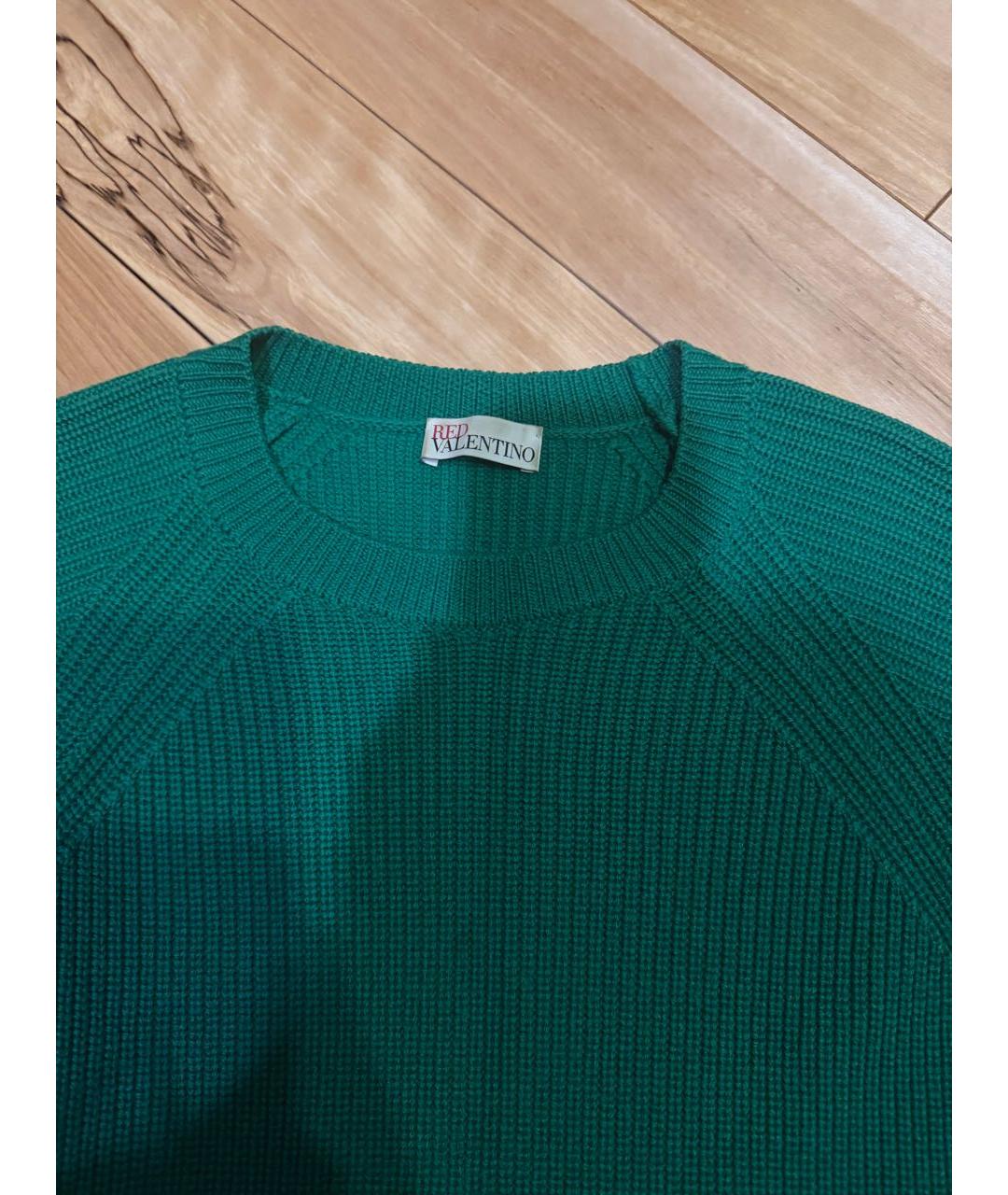 RED VALENTINO Зеленый шерстяной джемпер / свитер, фото 3