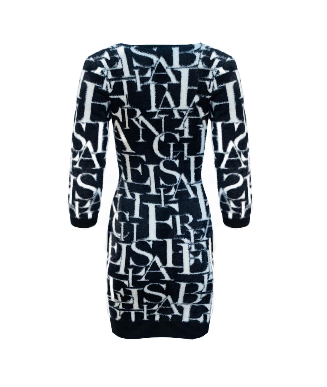 ELISABETTA FRANCHI Черное полиамидовое повседневное платье, фото 2