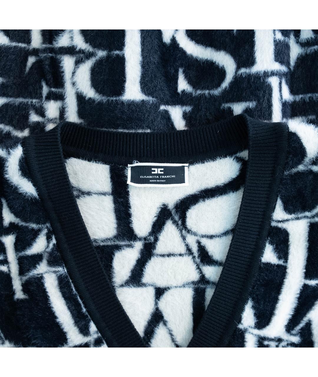 ELISABETTA FRANCHI Черное полиамидовое повседневное платье, фото 3