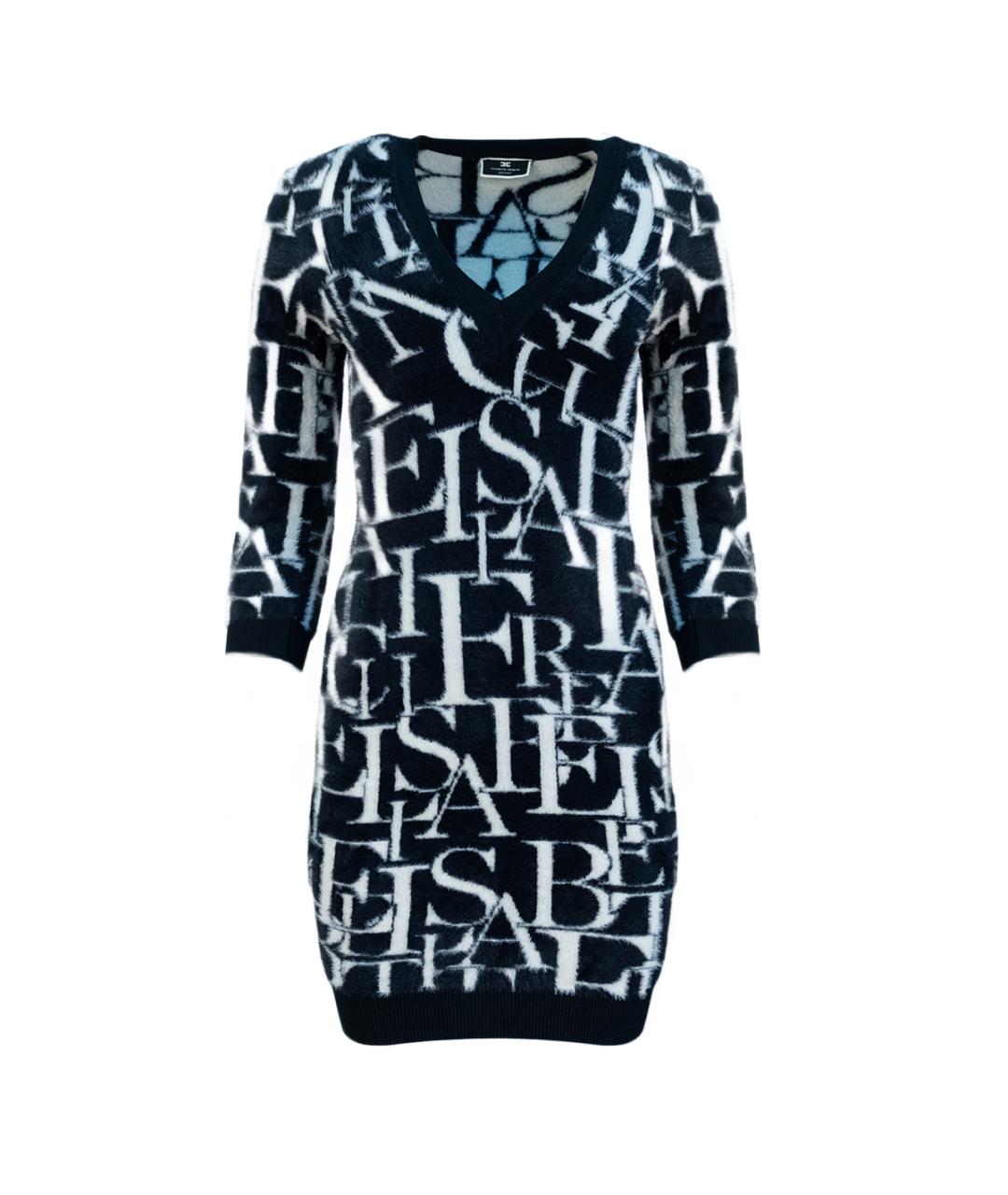 ELISABETTA FRANCHI Черное полиамидовое повседневное платье, фото 1