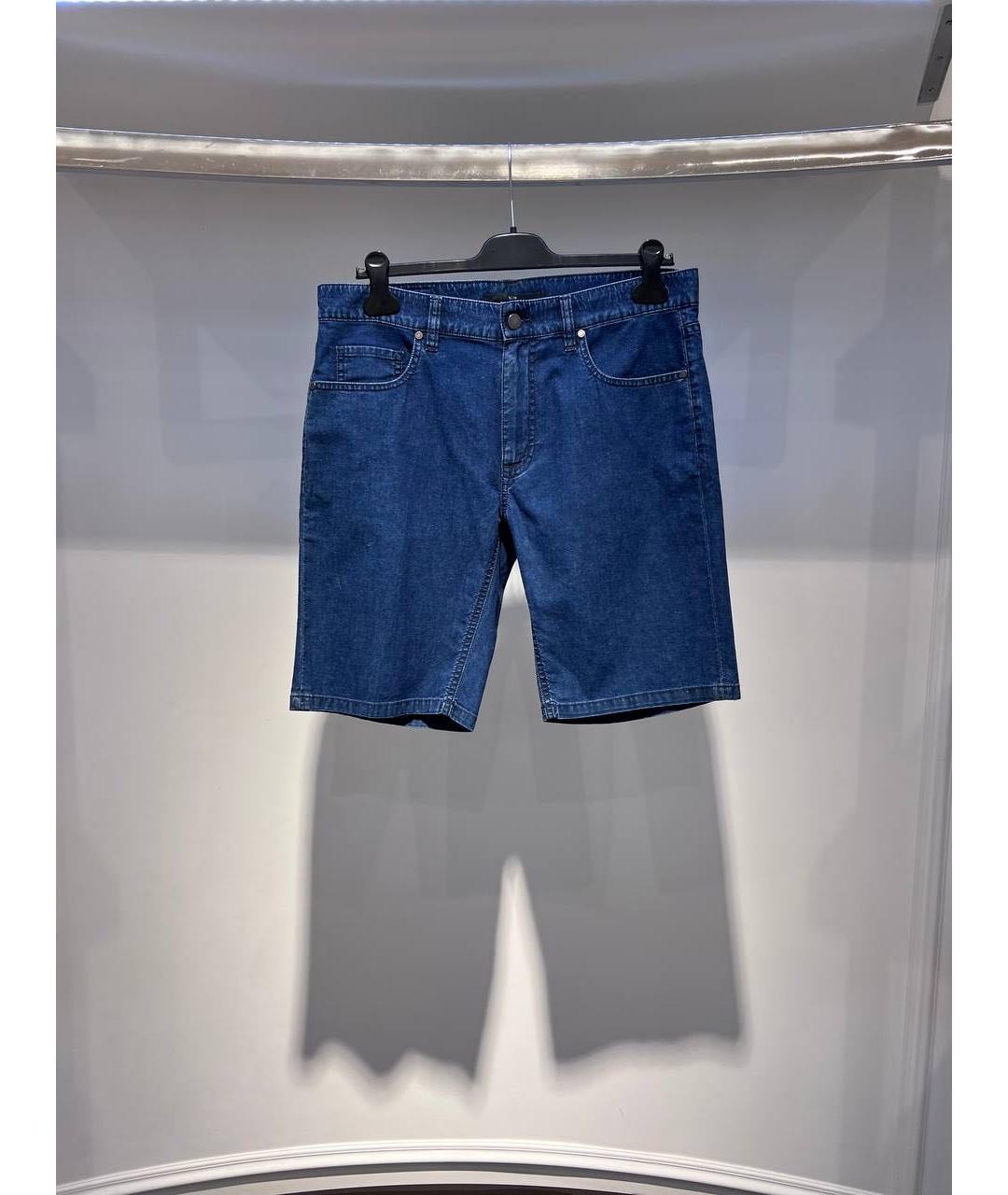 ZZEGNA Синие хлопковые шорты, фото 3