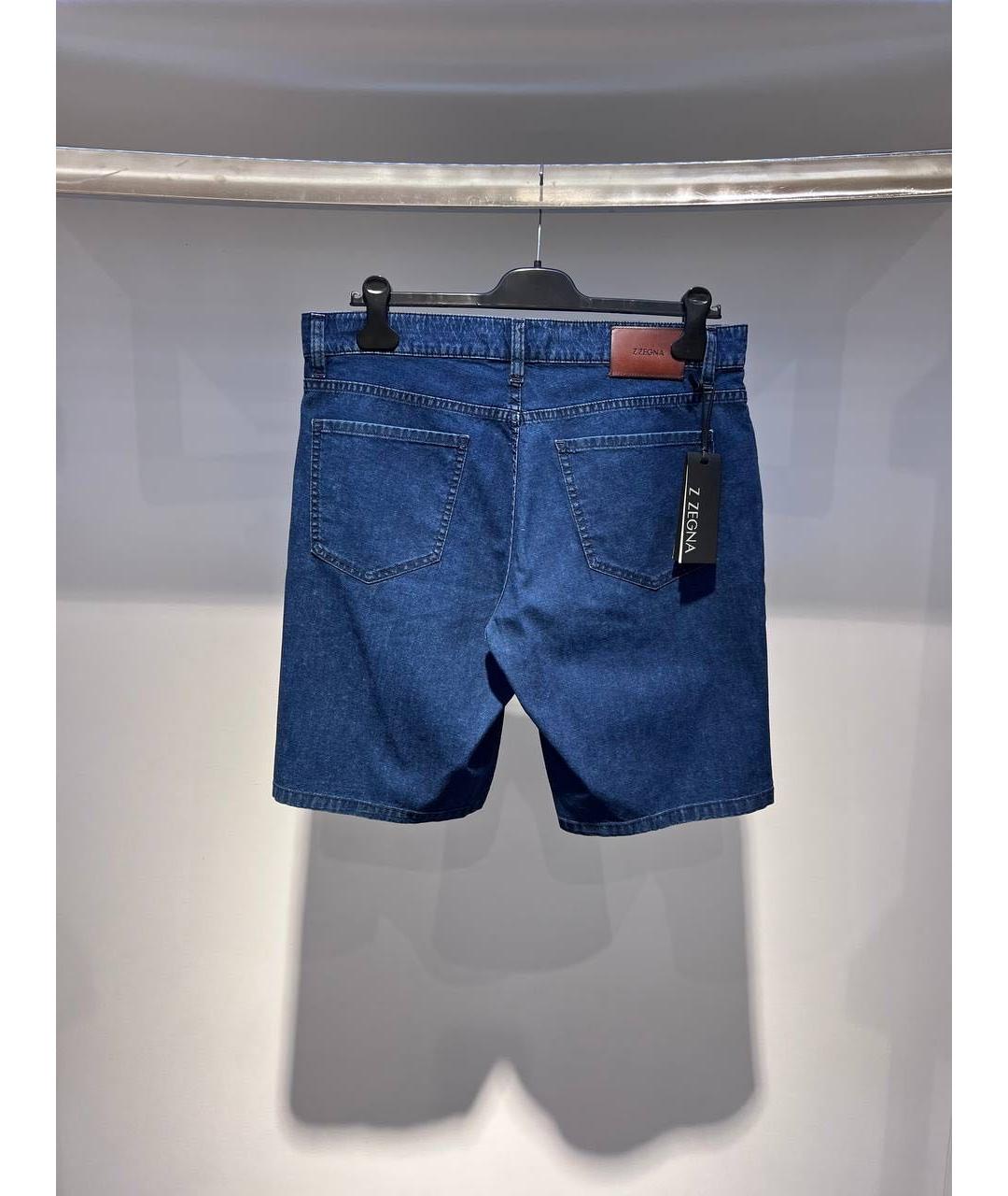 ZZEGNA Синие хлопковые шорты, фото 2
