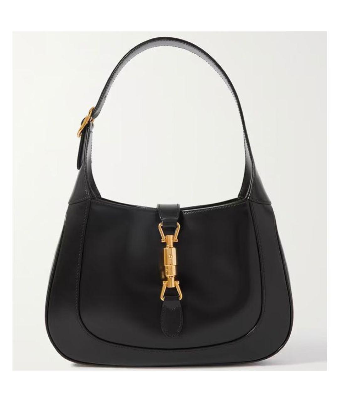 GUCCI Черная кожаная сумка с короткими ручками, фото 7