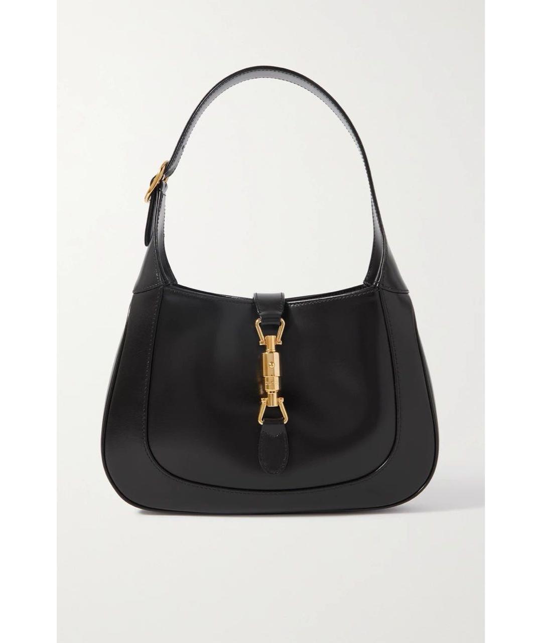 GUCCI Черная кожаная сумка с короткими ручками, фото 3