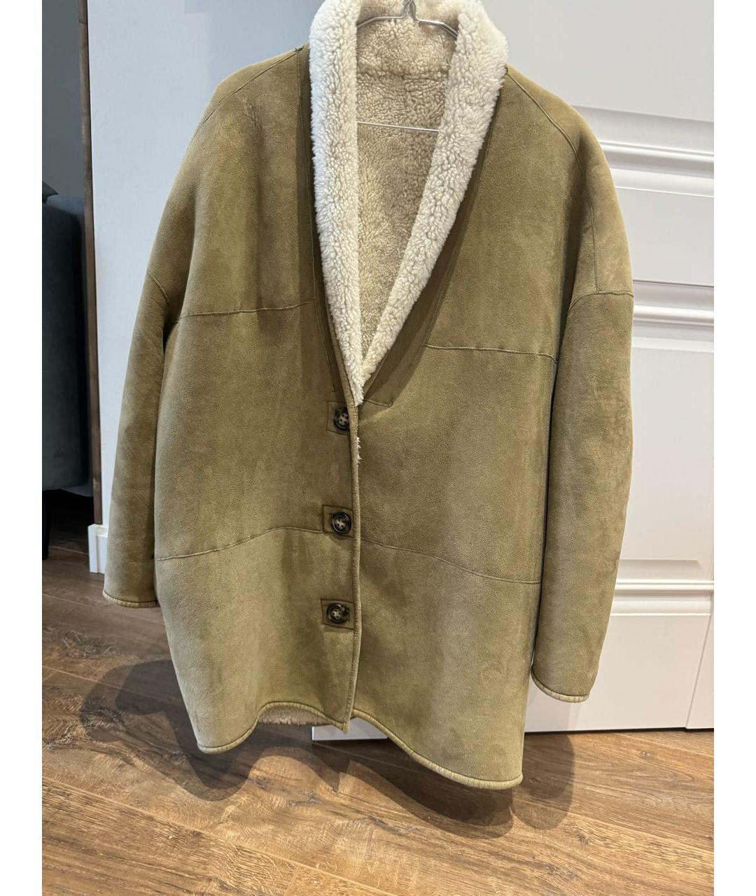 ISABEL MARANT Бежевая замшевая дубленка, фото 8