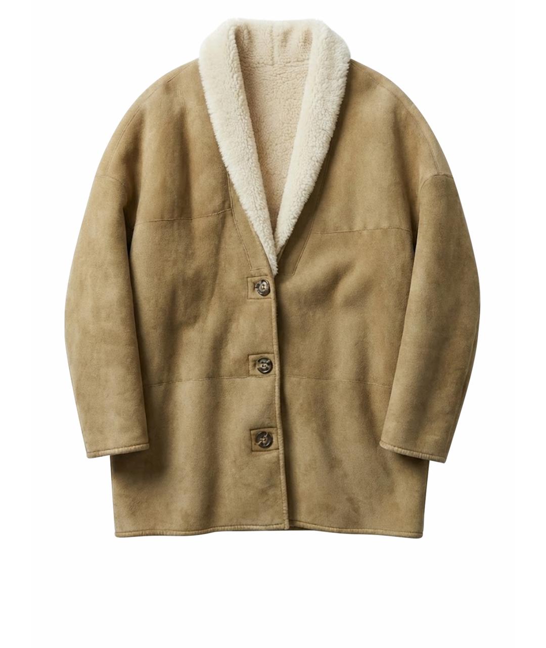 ISABEL MARANT Бежевая замшевая дубленка, фото 1