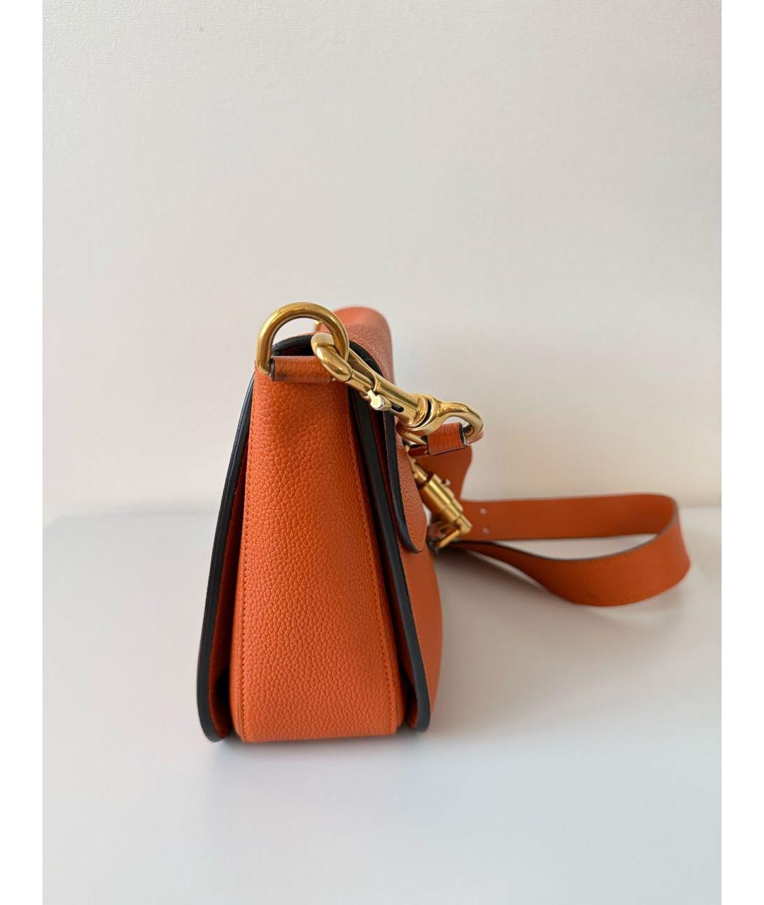 GUCCI Оранжевая кожаная сумка через плечо, фото 6