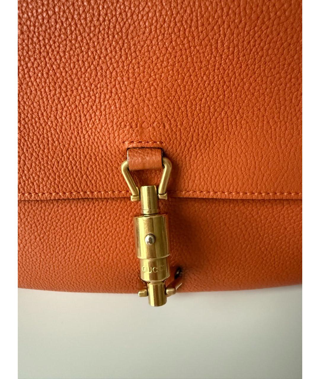 GUCCI Оранжевая кожаная сумка через плечо, фото 8