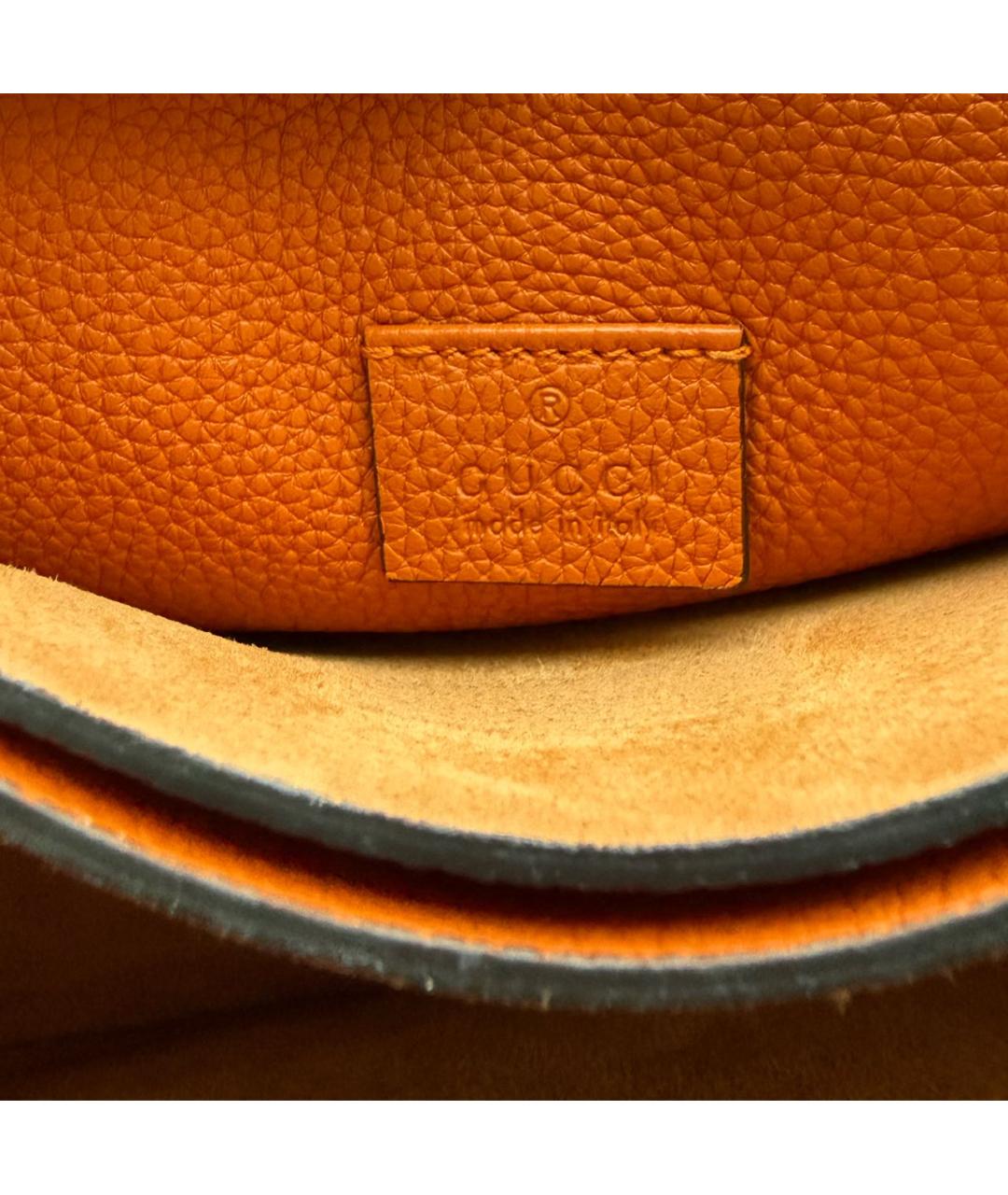 GUCCI Оранжевая кожаная сумка через плечо, фото 5