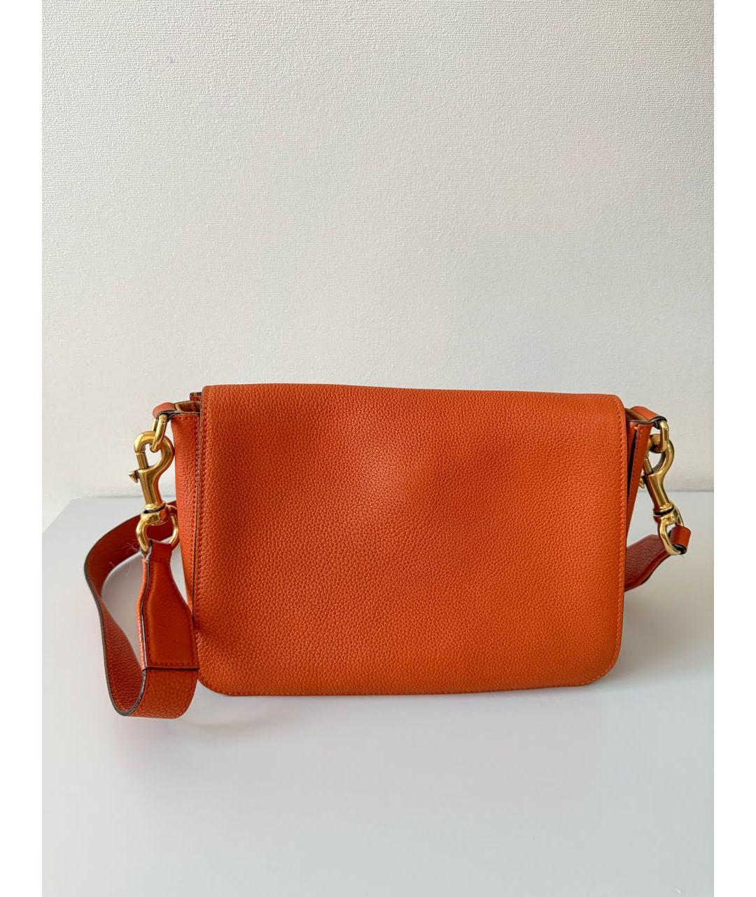 GUCCI Оранжевая кожаная сумка через плечо, фото 4