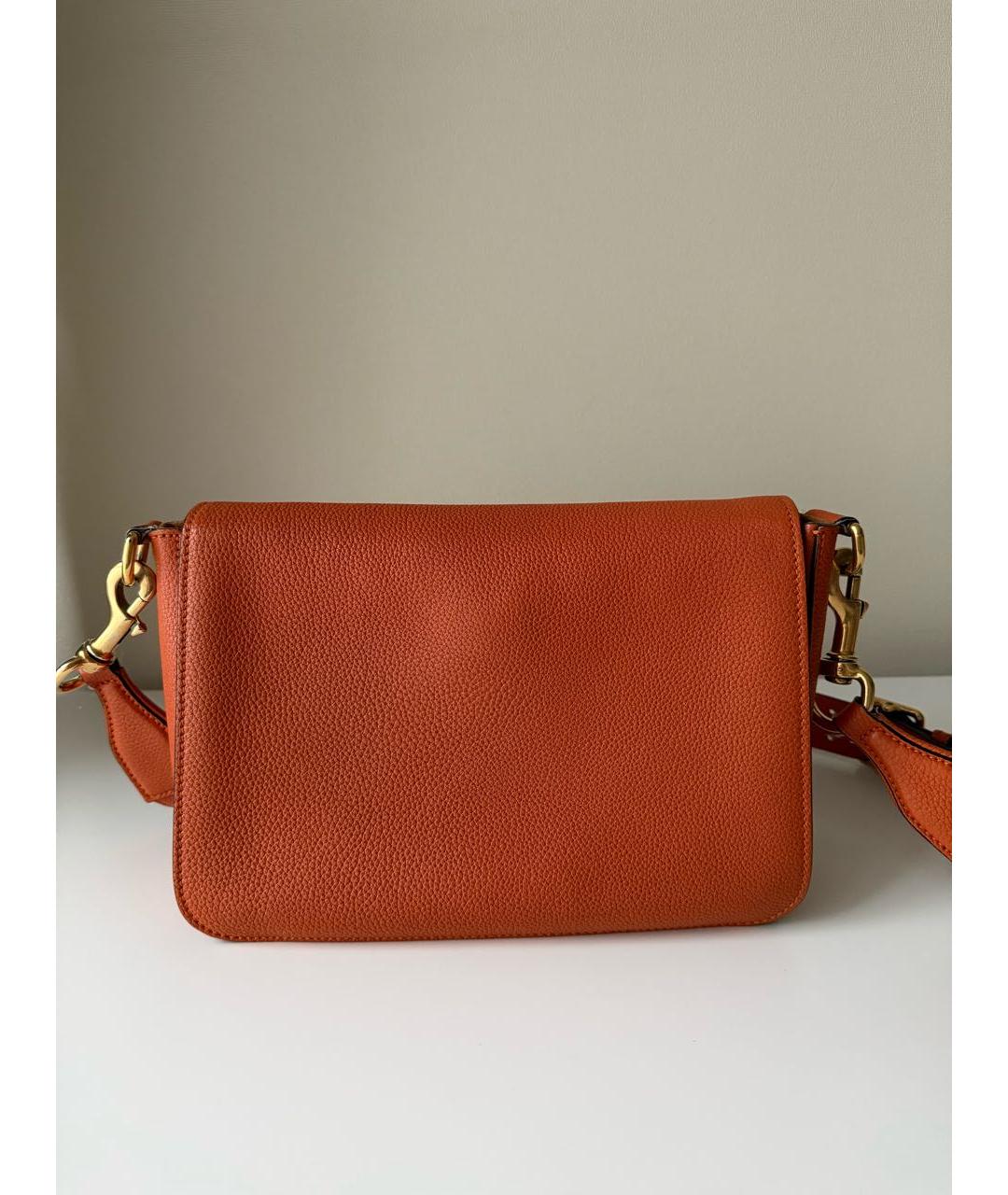 GUCCI Оранжевая кожаная сумка через плечо, фото 3